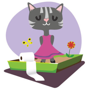kitty litter illustration